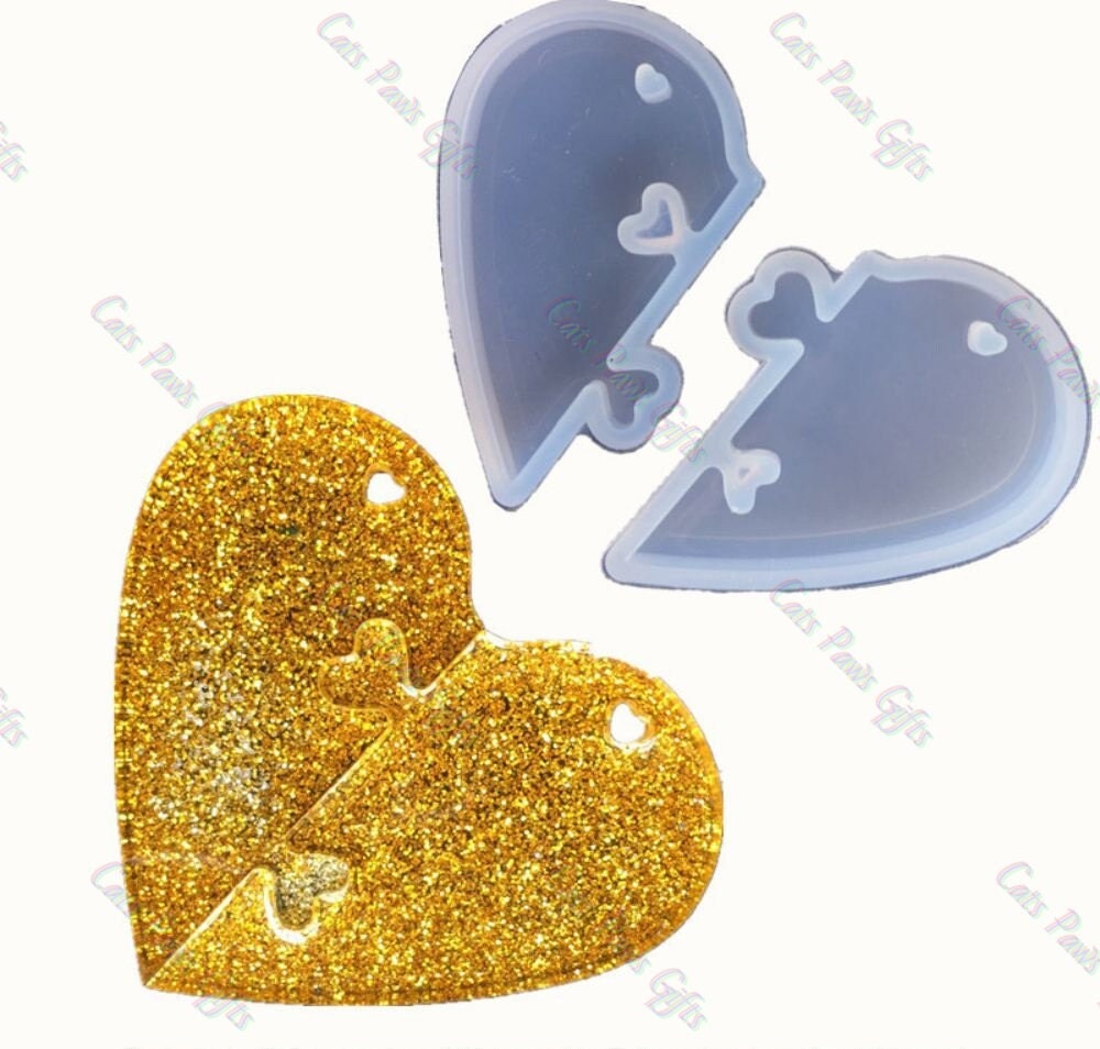 Cute Peach Heart Silicone Mold-peach Heart Resin Mold-peach Heart Keychain  Mold-heart Jewelry Pendant Mold-epoxy Resin Art Mold 