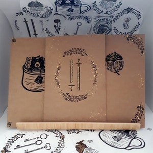 Sketchbook hand-printed // Notebook A5 lined/blank