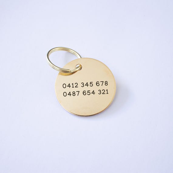 Personalized Brass Rocket Dog Tag // Etched Dog Tag - Dog ID Tag
