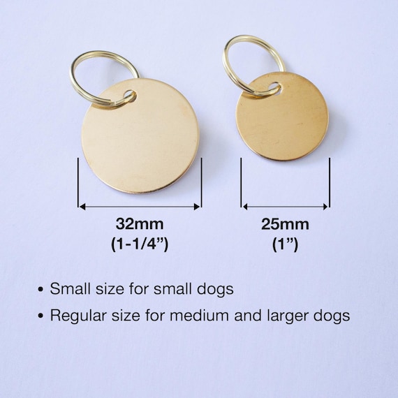 Personalized Brass Rocket Dog Tag // Etched Dog Tag - Dog ID Tag