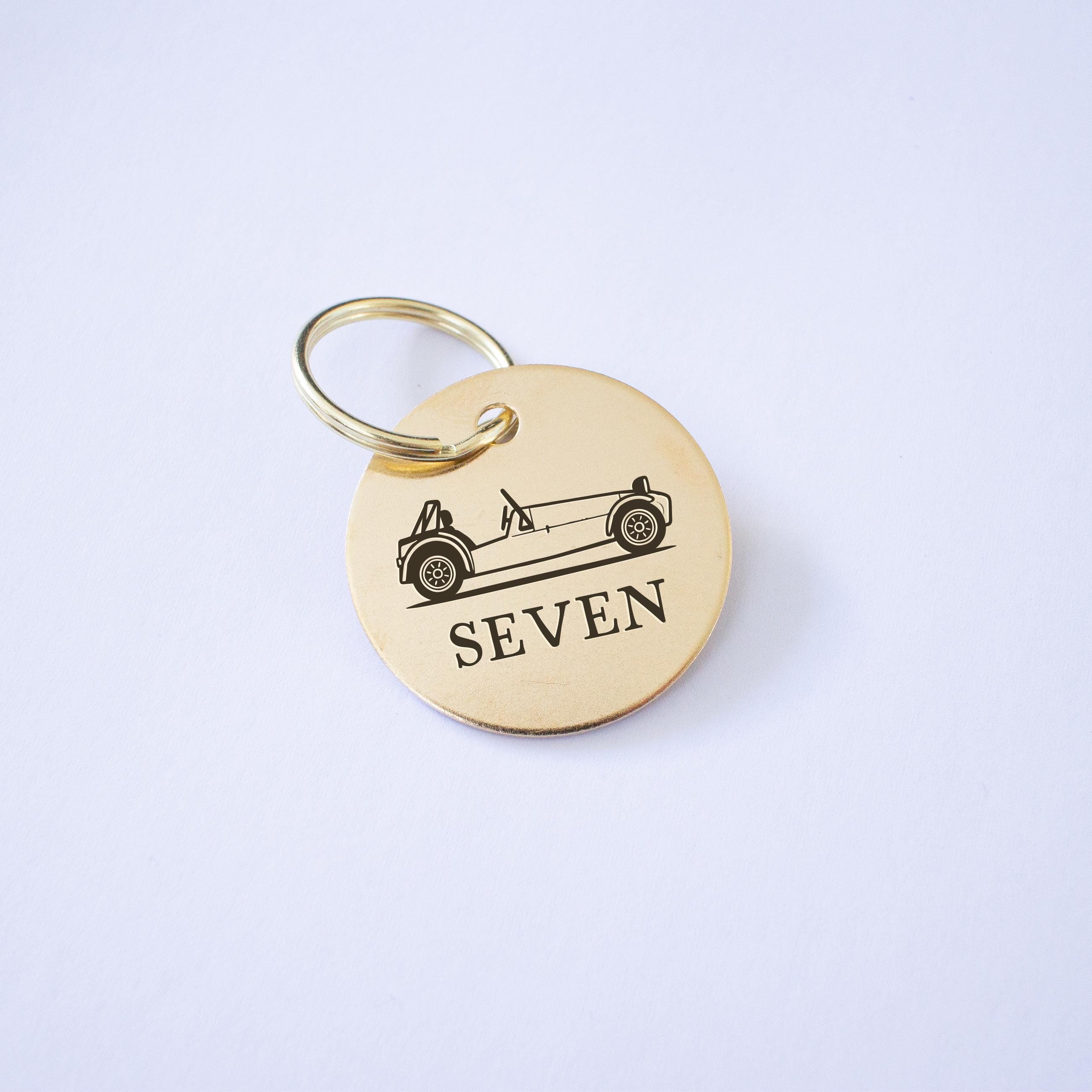 Personalized Caterham Seven Vintage Key Ring // Car Key Ring