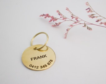 Placa de identificación de latón personalizada // Placa de identificación estampada - Placa de identificación de perro - Placa de identificación de mascota personalizada - Placa de identificación de collar de perro - Placa de identificación de gato - Placa de identificación de metal para perro