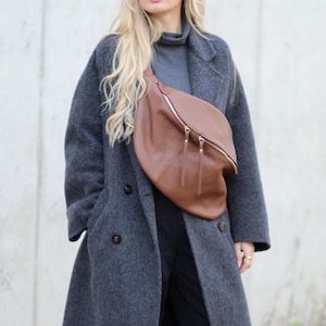 Bum bag XXL Maxi leather bum bag shoulder bag crossbody bag belt bag with LEATHER STRAP