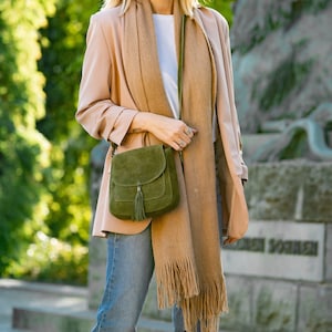 Bag Velour Suede Shoulder Bag Shoulder Bag Handbag Velour Bag Crossbody Bag