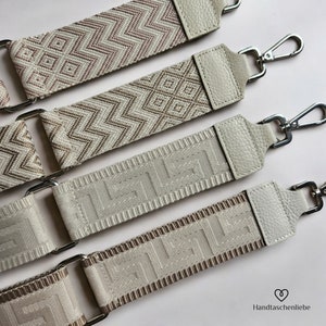 Taschengurt Beige Creme Stoffgurt Boho Wechselgurt Taschenriemen Strap