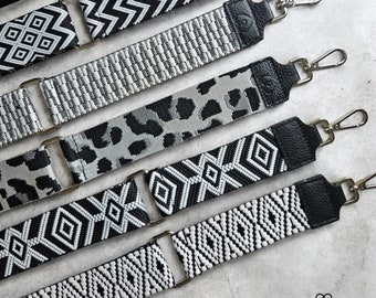 Bag Strap Black Fabric Strap Boho Interchangeable Strap Bag Strap Black Strap