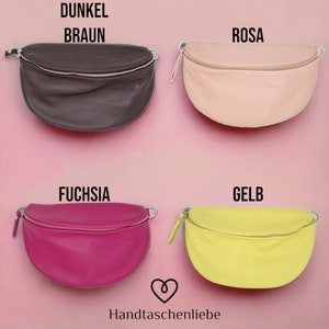 Bauchtasche Maxi Leder Nappaleder Umhängetasche Crossbody Tasche Gürteltasche mit LEDERGURT zdjęcie 6