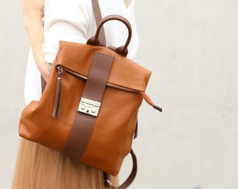 Backpack leather handbag bag shoulder bag back bag