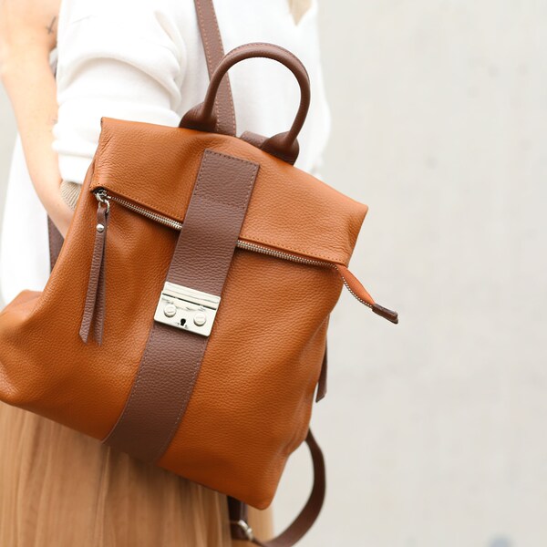 Backpack leather handbag bag shoulder bag back bag