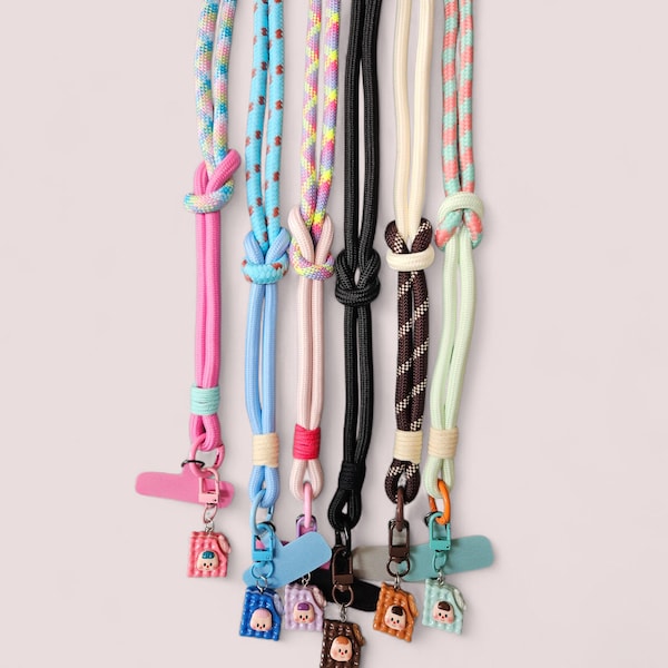 Phone strap, knotted strap, cord, sturdy shoulder strap, fabric bag strap, leash, interchangeable strap, bag strap, fabric strap