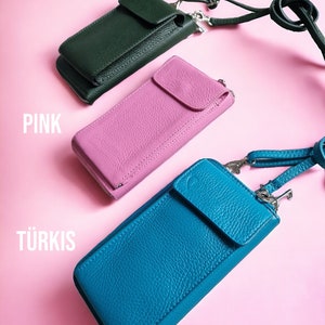 Mobile phone bag wallet 2 in 1 crossbody bathroom handbag shoulder bag genuine leather bag image 8