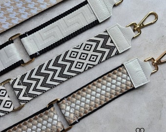 Bag strap white fabric strap interchangeable strap bag strap strap