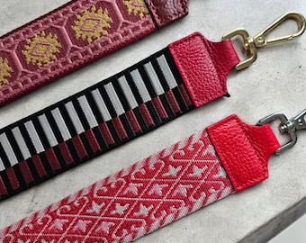 Bag strap red fabric strap interchangeable strap bag strap strap