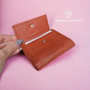 Portemonnaie Geldbörse klein premium Qualität Leder Nappaleder mit Reißverschluss vielen Kartenfächer mit Geschenkbox Bild 4