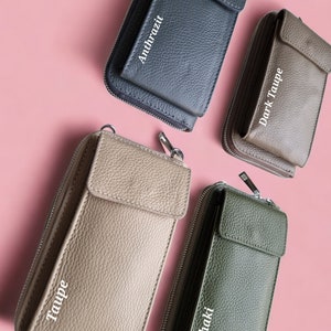 Mobile phone bag wallet 2 in 1 crossbody bathroom handbag shoulder bag genuine leather bag image 3