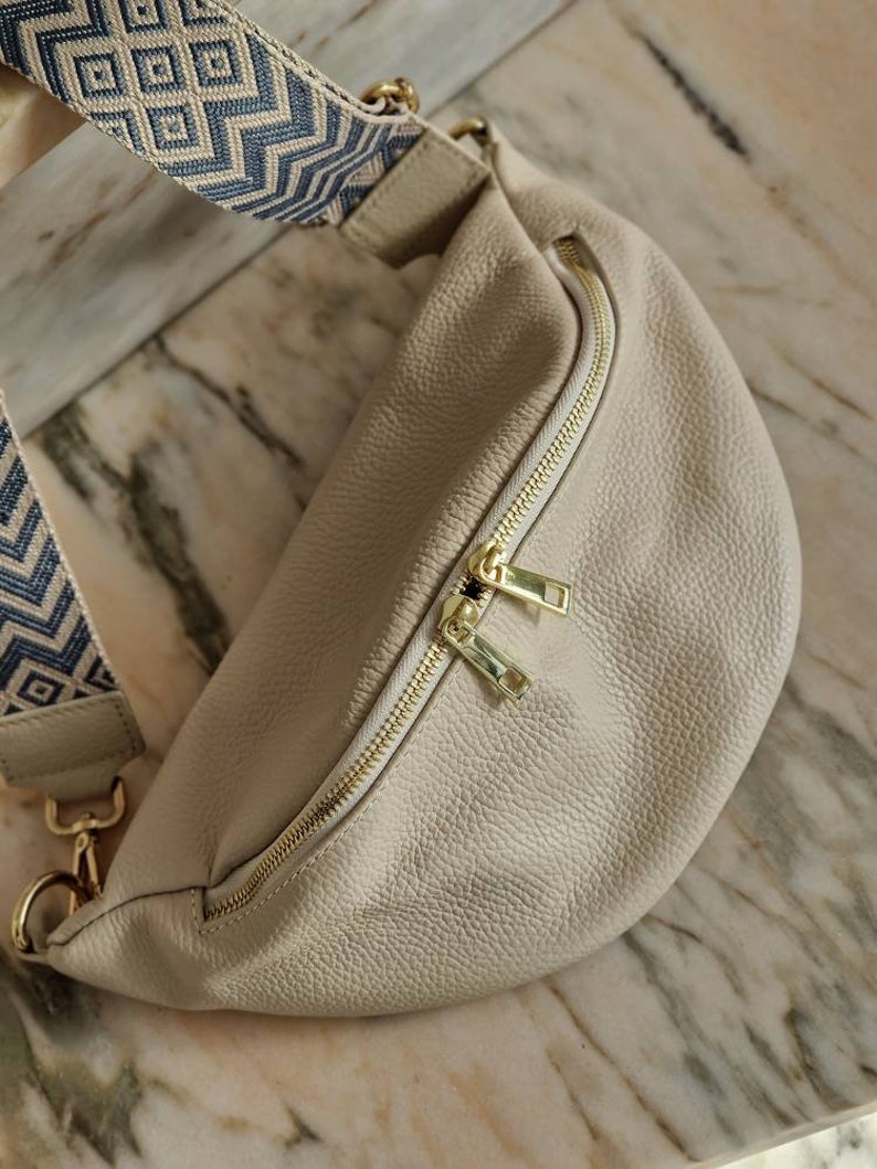 Belly Bag Leather Nappa Leather Shoulder Bag Crossbody Bag Etsy