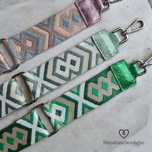 Taschengurt Metallisch Glänzend Stoffgurt Wechselgurt Taschenriemen Strap