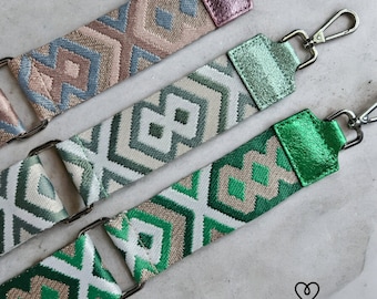 Bag Strap Metallic Shiny Fabric Strap Interchangeable Strap Bag Strap Strap