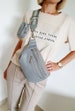 Belly Bag Leather Nappa Leather Shoulder Bag Crossbody Bag Belt Bag with LEATHER STRAP and Small Bag 