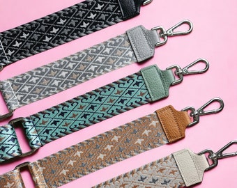 Bag strap, bag strap, wide strap, shoulder strap, fabric strap, bag strap, retro interchangeable strap