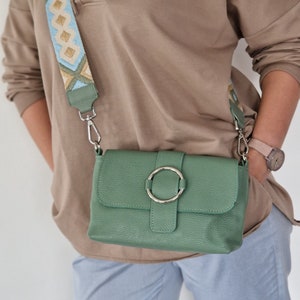 Bag Crossbody Bag Leather Bag Shoulder Bag Shoulder Bag Bag with LEATHER STRAP Clutch Mint