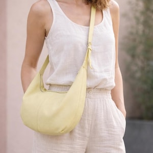 Crossbody leren schoudertas/heuptas