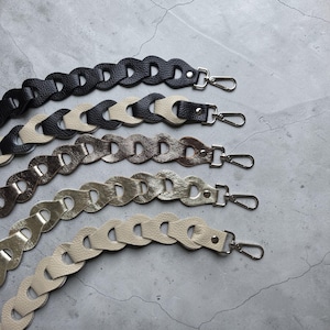 Braided leather bag strap, bag belt, phone strap, bag strap, braided shoulder strap, shoulder strap