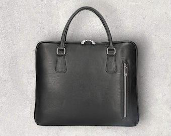 Sac pour ordinateur portable, mallette en cuir, business