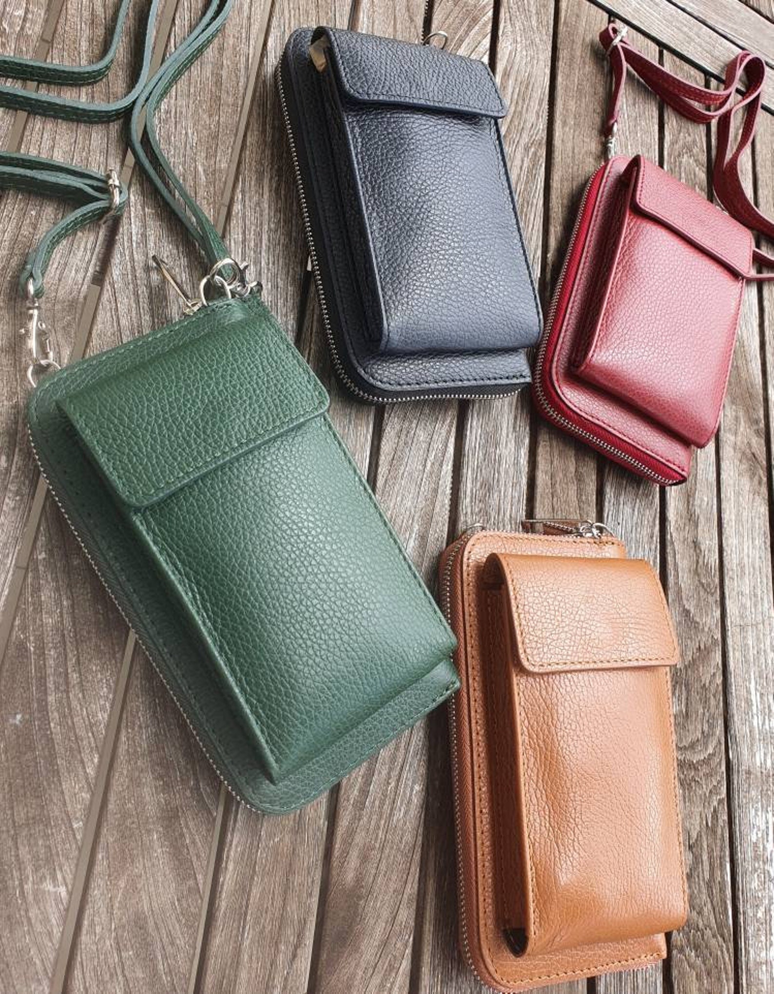Handytasche Zum Umhängen Mit Geldbörse Leder Handytasche Portemonnaie 2 in 1 Umhängetasche echtes Leder - Etsy Schweiz
