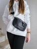 Belly Bag Leather Nappa Leather Shoulder Bag Crossbody Bag Belt Bag Double Zipper with LEATHER STRAP 