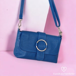 Bag Crossbody Bag Leather Bag Shoulder Bag Shoulder Bag Bag with LEATHER STRAP Clutch Royal Blau