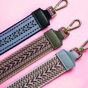 Bag strap, bag strap, wide strap, shoulder strap, fabric strap, bag strap, retro interchangeable strap image 1