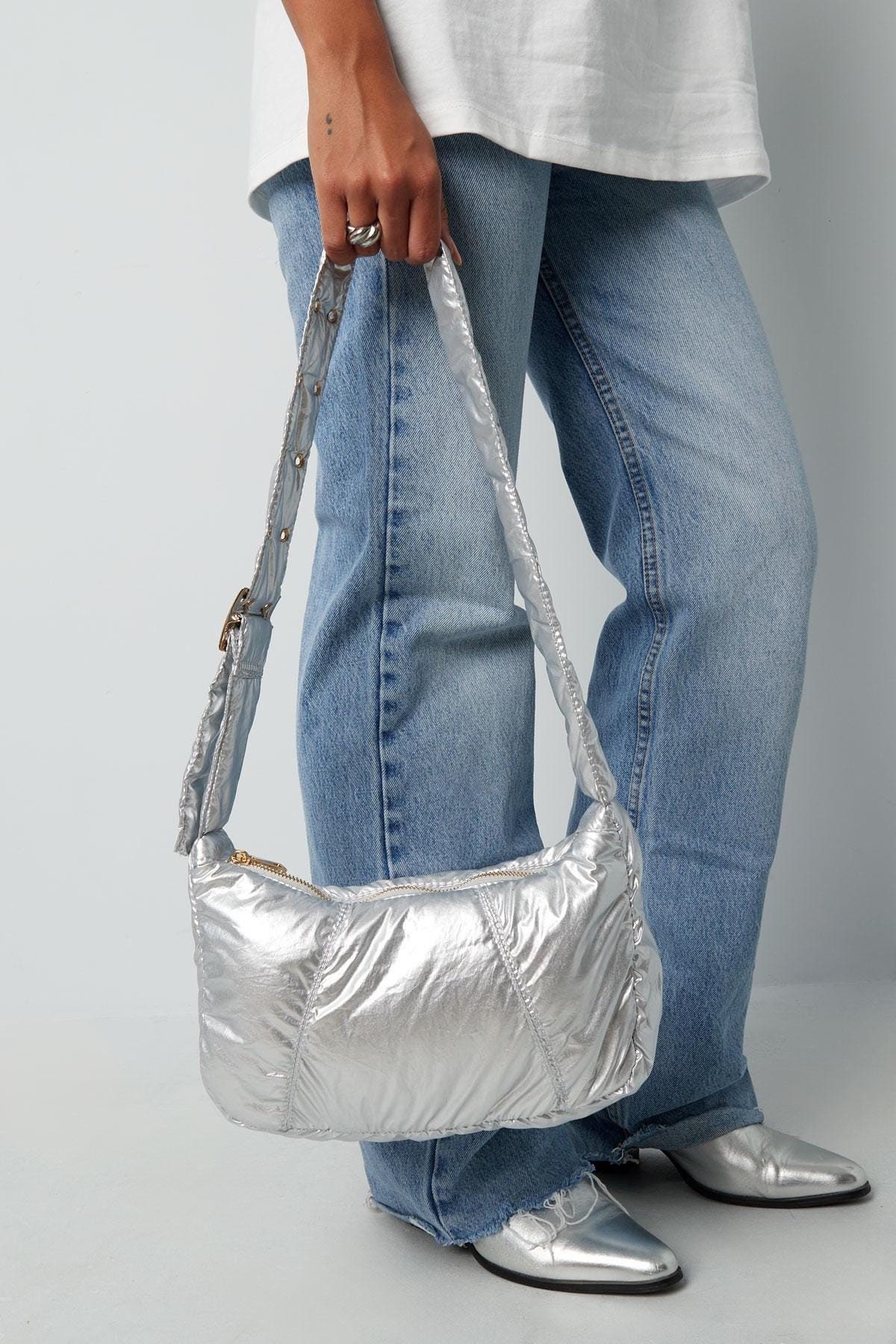 Nylon Metallic Bag Quilted Bag Crossbody Vegan Fanny Pack  display picture 1