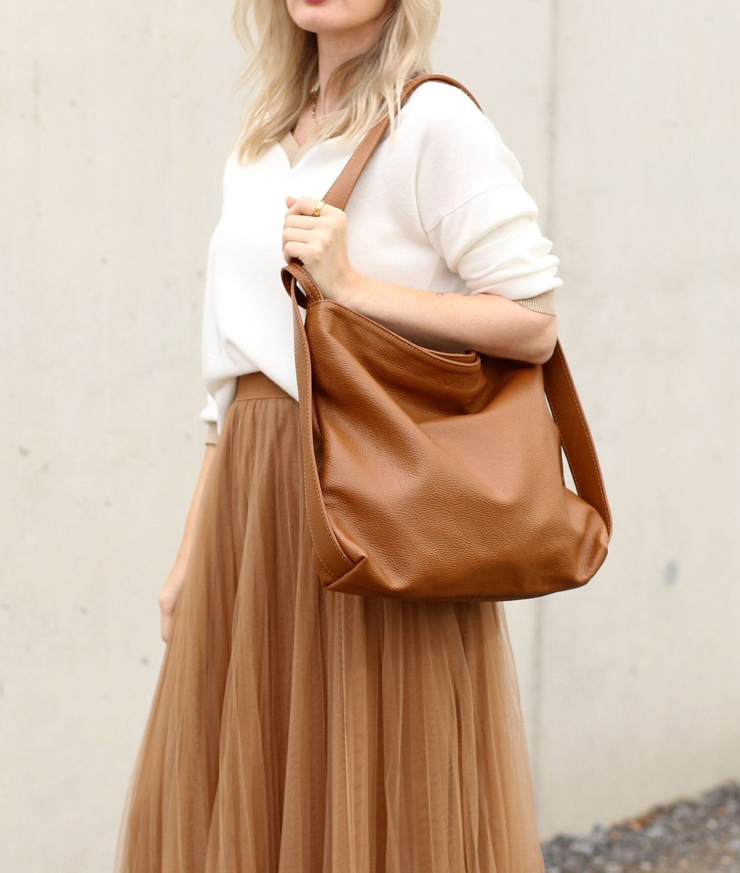 ショルダーバッグ・ポシェット LEATHERY PLANCHE SHOULDER-BAG [2 COLOR] Vintage 80s 90s Medium Soft Patchwork Leather Handbag