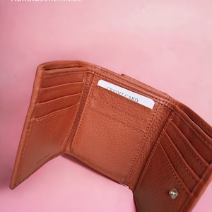 Portemonnaie Geldbörse klein premium Qualität Leder Nappaleder mit Reißverschluss vielen Kartenfächer mit Geschenkbox Bild 3