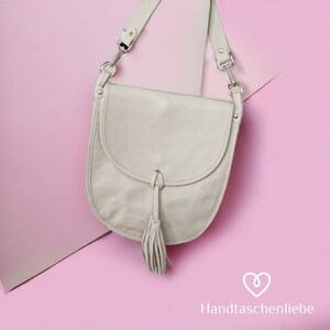 Tasche Umhängetasche Schultertasche Leder Handtasche mit zwei Ledergurten Soft Leder Bild 6