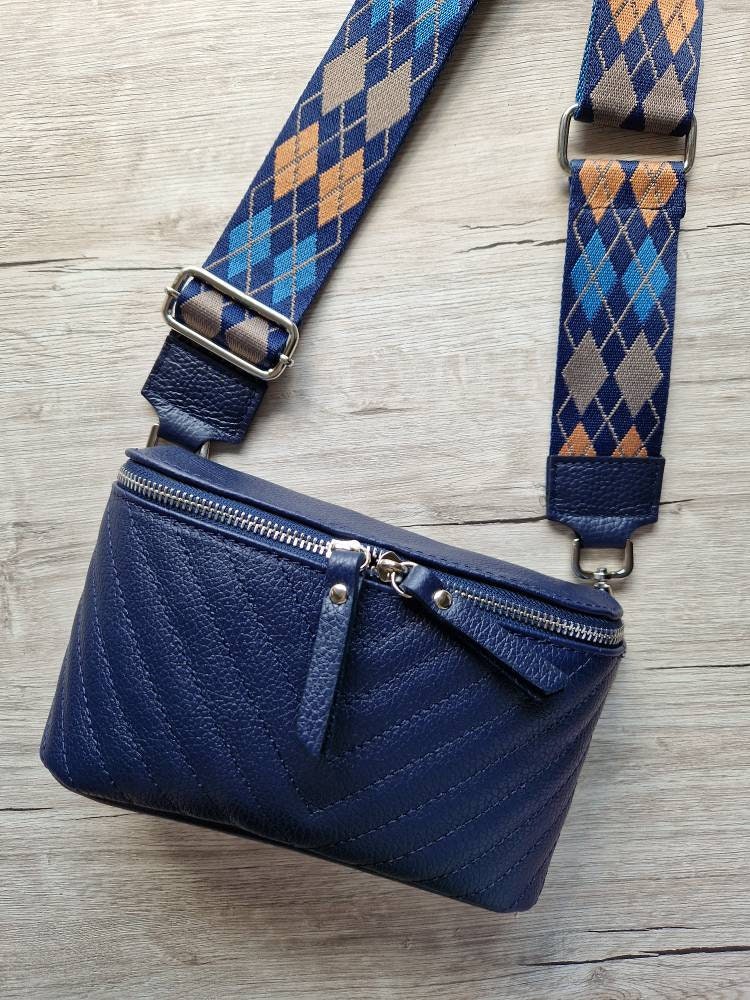 Fanny Pack Quilted Leather Nappa Leather Shoulder Bag Etsy