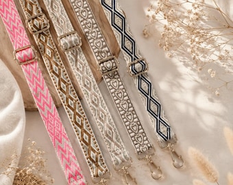 Bag strap, mobile phone strap, narrow strap 2.5 cm, shoulder strap, fabric bag strap, interchangeable strap, bag strap, patterned fabric strap, boho