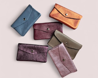 Portemonnaie Geldbörse Leder Nappaleder mit Münzfach und zwei Fächer