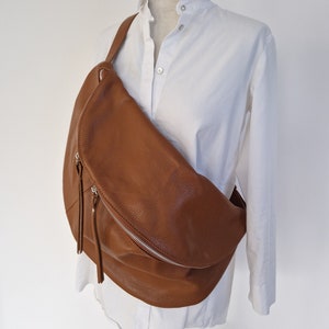 Bum bag XXL maxi leather nappa leather shoulder bag crossbody bag belt bag with LEATHER BELT image 4