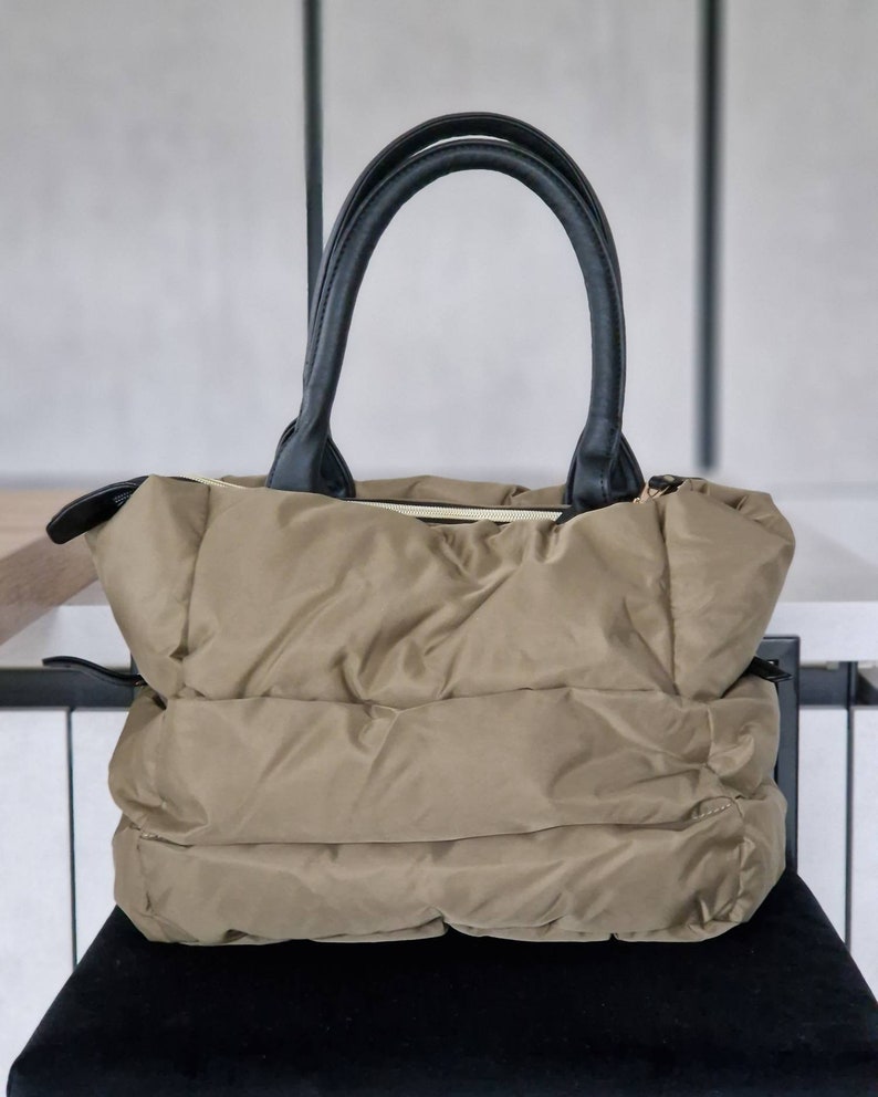 Tasche Nylon Shopper XL Bag Matt gesteppt praktische Vegan Etsy.de
