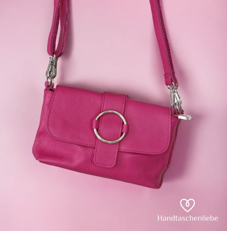 Bag Crossbody Bag Leather Bag Shoulder Bag Shoulder Bag Bag with LEATHER STRAP Clutch Fuchsia