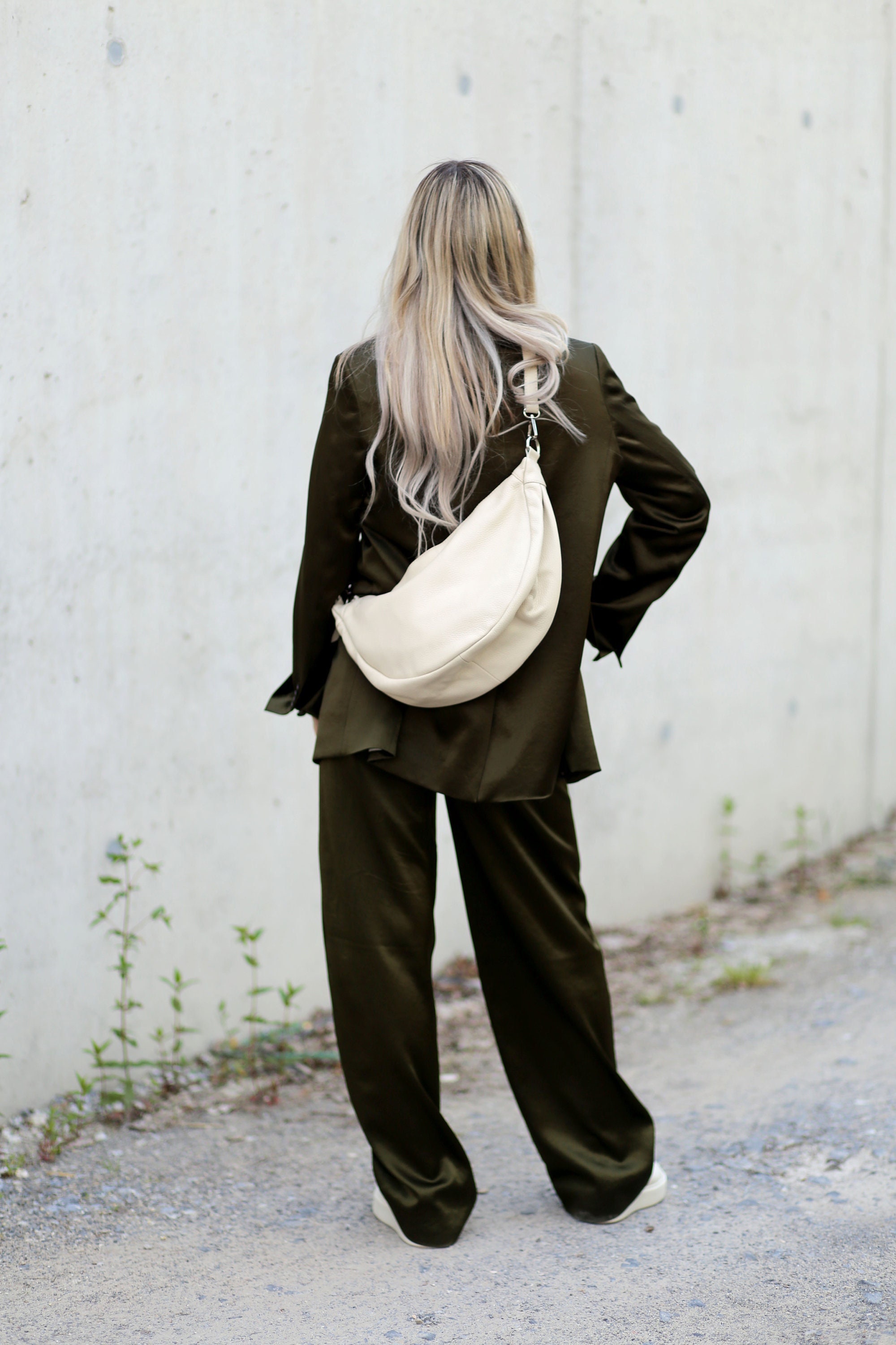 Bum Bag XXL Banana Bag Maxi Leather Shoulder Bag Crossbody Bag