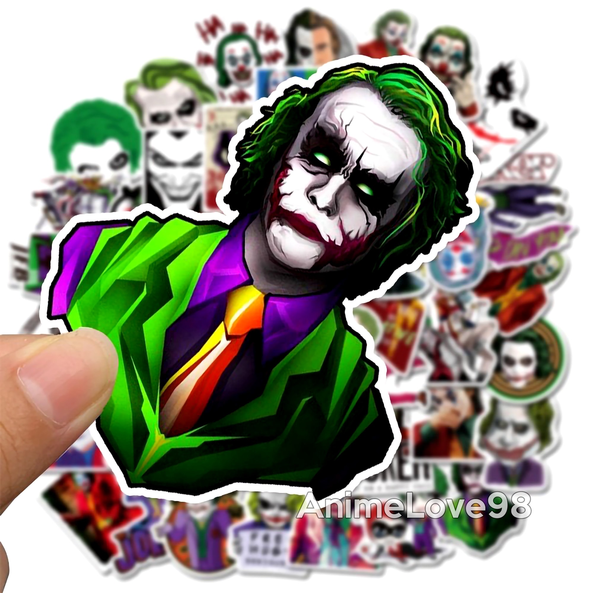 50 Pcs Joker Sticker Pack Waterproof DC Comics Cartoon Movie Etsy