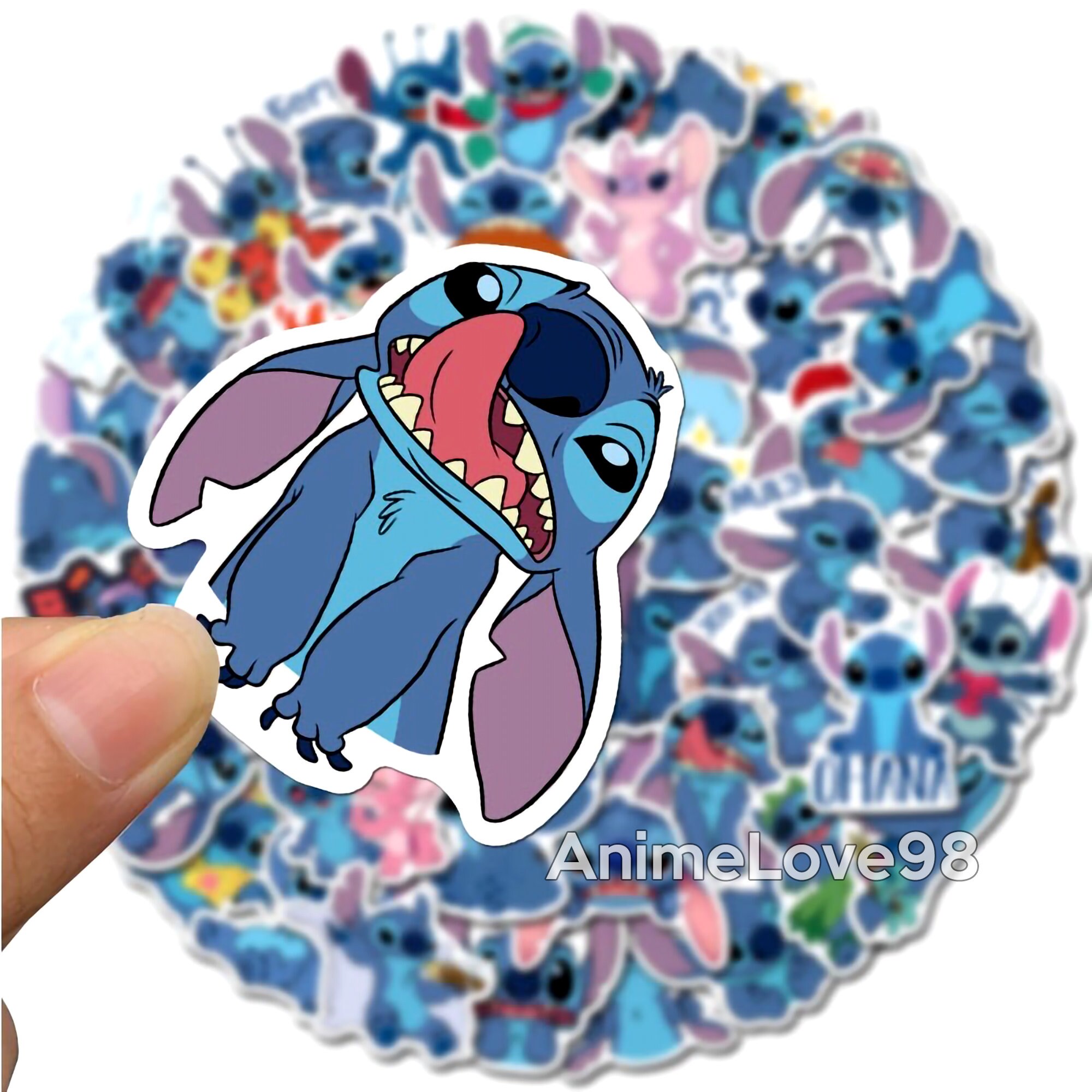 50 Pcs Stitch Stickers Pack Waterproof Cute Lilo And Stitch Etsy