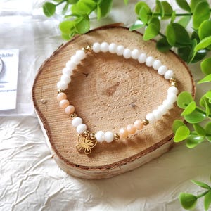 Pulsera Tasbih 33 cuentas 2 colores Carta de mujer blanca personalizable oro acero inoxidable, cuentas de oración, regalo de henna Eid Ramadán