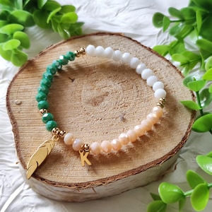 Pulsera Tasbih de 33 cuentas de acero inoxidable dorado, 3 colores, para mujer, con letras personalizables, ideal como regalo para Eid, Ramadán y boda.