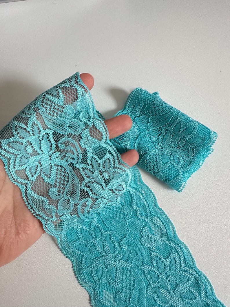 elastic lace headband with flowers, vintage hairstyle, wedding hair accessory, personalized Blue