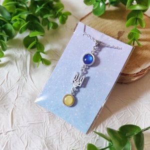 Collana vintage Ucraina Tryzub, collana tridente con gioielli ucraini, collana di supporto alla bandiera ucraina, sostieni l&#39;Ucraina