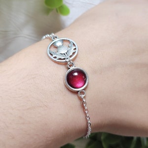 Bracelet out lander Ecosse chardon écossais celtique, sassenach, lettre initiale personnalisé, acier inoxydable, cadeau femme, pour elle